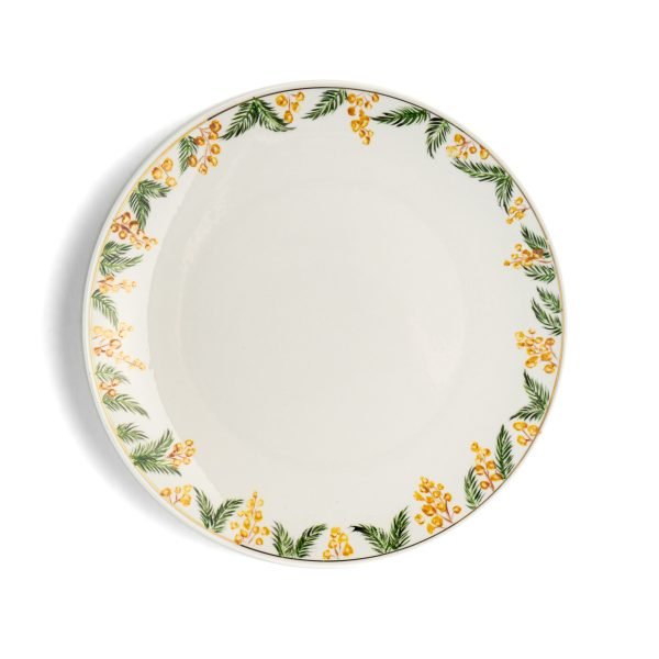 Assiette plate Or Mimosa