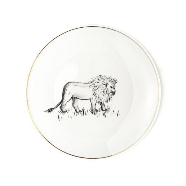 Assiette plate Or Safari